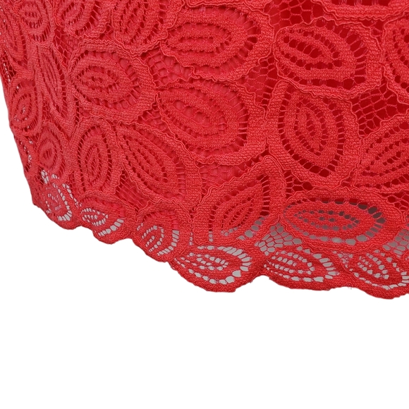 Ann Taylor Flutter Sleeve Coral Lace Shift Dress Size 0P NWT - Picture 6 of 11